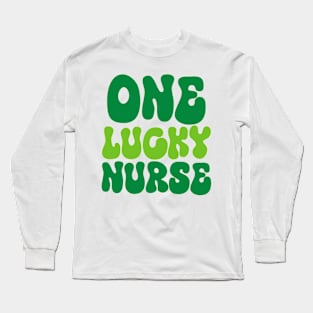 'One Lucky Nurse' St. Paddy's Day T-Shirt Long Sleeve T-Shirt